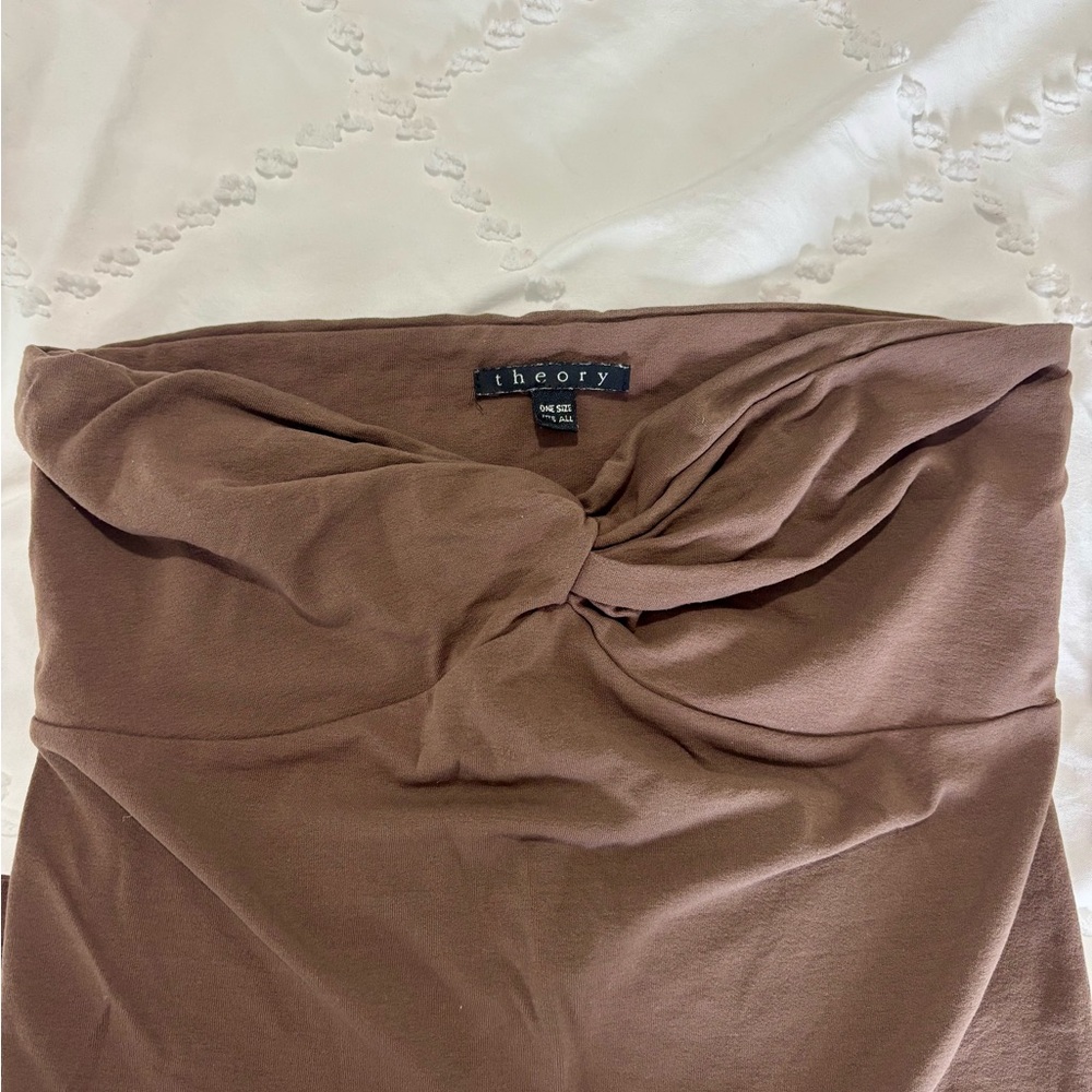 Theory Brown tube top